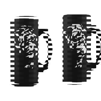 Elegant Minimalist Pug Silhouette Pet Portrait Graphic Print Coffee Mug - Monsterry