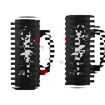 En Pointe Ballet Dancing Ballerina Girls Women Hearts Ballet Graphic Print Coffee Mug - Monsterry
