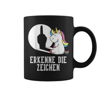 Erkenne Die Zeichen Unicorn Sarcasm Saying Women's Tassen - Geschenkecke