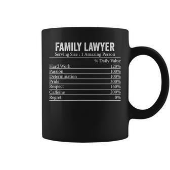 Family Lawyer For Men Women Family Lawyer Nutrition Facts Graphic Print Coffee Mug - Monsterry