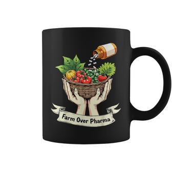 Farm Over Pharma Health Natural Living Graphic Print Coffee Mug - Monsterry