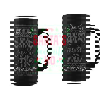 Christmas Santa's Favorite Ho Ugly Christmas Sweaters Coffee Mug | Mazezy