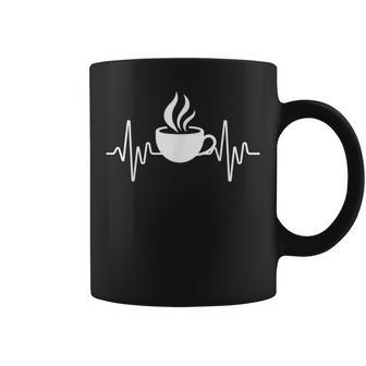 Heartbeat Coffee Cup Cute Heartbeat Coffee Lover Coffee Mug - Monsterry