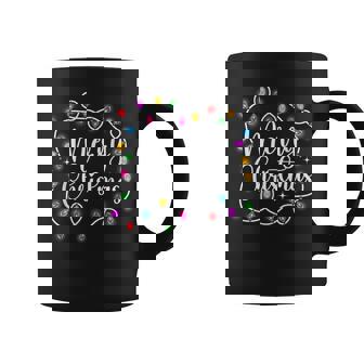 Merry Christmas Lights Xmas Family Women Coffee Mug | Mazezy