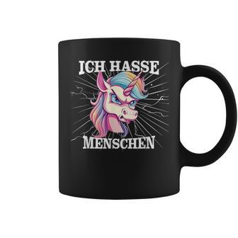 Unicorn Meme Based Ich Hasse Menschen Tassen - Geschenkecke