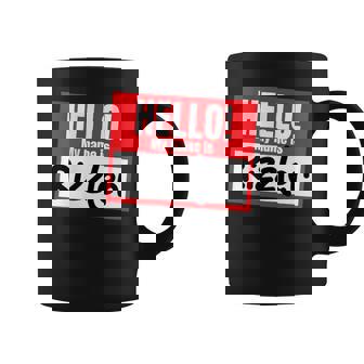 Hello My Name Is Rizzler Nametag Rizzler Coffee Mug - Thegiftio UK