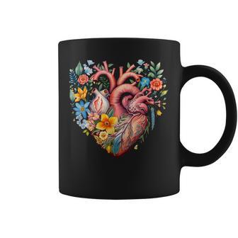 Herz Blumen Menschliches Organ Anatomie Liebe Tassen - Geschenkecke