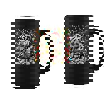 Hilarious Opossums In Christmas Lights Holiday Possum Spirit Coffee Mug - Thegiftio