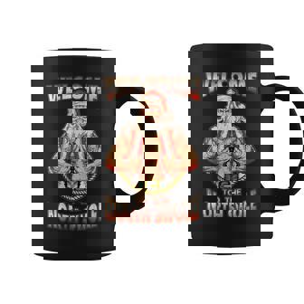 I Do It For The Ho's Santa Muscles Tattoos Gym Graphic Print Coffee Mug - Monsterry