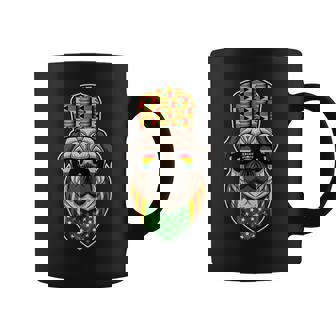 Juneteenth Pug Dog Lover Kufi Kofi Sunglass USA African Flag Tank Top Graphic Print Coffee Mug - Monsterry