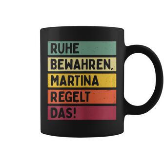 Keeben Martina Regelt Das Saying In Retro Colours Tassen - Geschenkecke