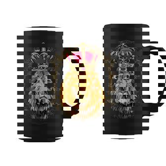 King Lion Wearing Crown Queen Lion Animal Graphic Print Coffee Mug - Monsterry
