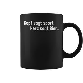 Kopf Sagt Sport Heart Says Beer Football Drinker Tassen - Geschenkecke