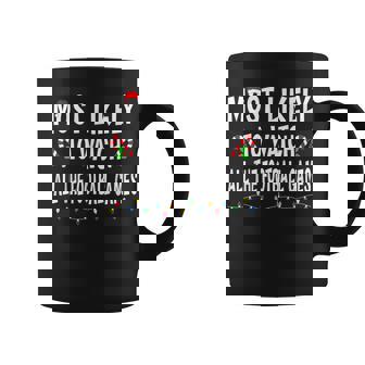 Most Likely To Watch Football Games Family Christmas Coffee Mug - Monsterry