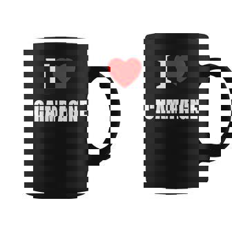 I Love Champagne For Sparking Wine Lovers And Drinkers Graphic Print Coffee Mug - Monsterry