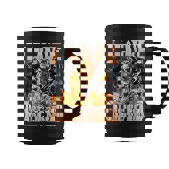 I Love Garlic Bread Skeleton Meme Weird Graphic Print Coffee Mug - Monsterry