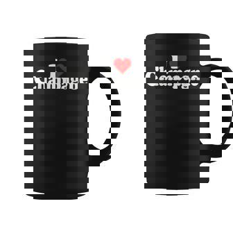 I LOVE HEART CHAMPAGNE FRANCE FRENCH SPARKLING WINE Graphic Print Coffee Mug - Monsterry