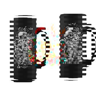 Merry Christmas Baby Cats Presents Snowflake Santa Claus Coffee Mug | Mazezy