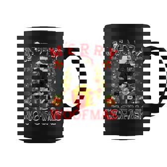 Merry Woofmas Newfoundland Dog Christmas Ornaments Graphic Print Coffee Mug - Monsterry