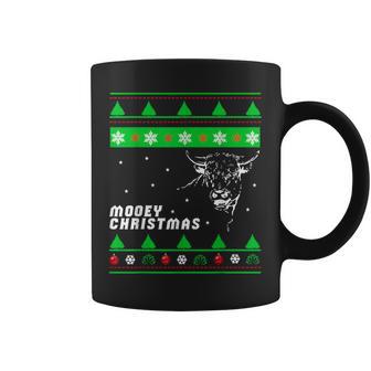 Mooey Christmas Cow Farm Animal Christmas Shirt Graphic Print Coffee Mug - Monsterry