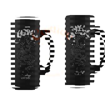 Mystical Cosmic Snake And Flowers Graphic Graphic Print Coffee Mug - Monsterry
