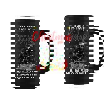 Newfoundland Dog Christmas Lights Puppy Dog Lover Graphic Print Coffee Mug - Monsterry