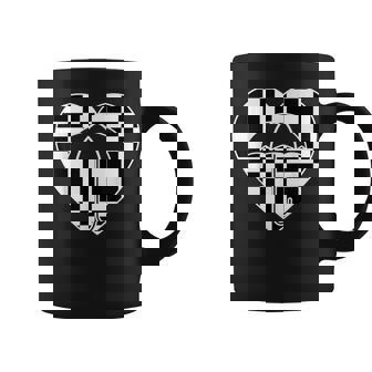 Parapluie À Carreaux En Forme De Cœur Noir Et Blanc Tasse - Cadeauxyz