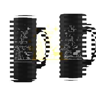Peace Love Joy Christmas Tree Reindeer Snowflake Peace Love Graphic Print Coffee Mug - Monsterry