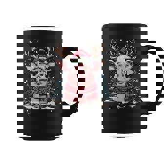 Pig Reindeer Santa Hat Christmas Xmas Coffee Mug - Thegiftio