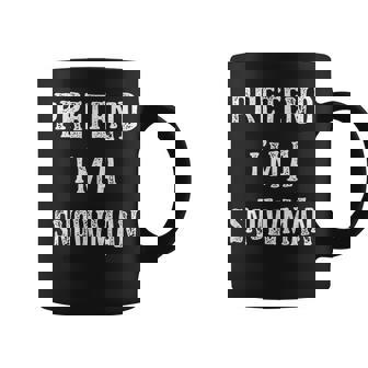 Pretend I'm A Snowman Halloween Costume Couples Matching Graphic Print Coffee Mug - Monsterry