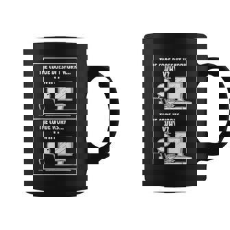 Programmer Code Works Why Meme TShirt Graphic Print Coffee Mug - Monsterry