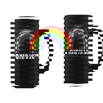 A Queer Vision Rainbow Gender Neutral Pride Androgyny Graphic Print Coffee Mug - Monsterry