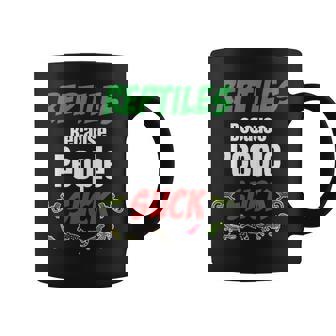 Reptiles Because People Suck Herpetologist Dragons Snakes Graphic Print Coffee Mug - Monsterry