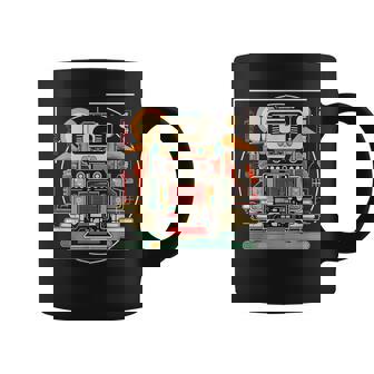 Retro Tech Stack 80s 90s Nostalgia Analog Devices Graphic Print Coffee Mug - Monsterry