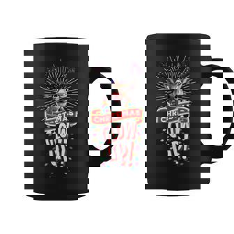 Rudolph The Red Nose Reindeer Glow Up Christmas Graphic Print Coffee Mug - Monsterry