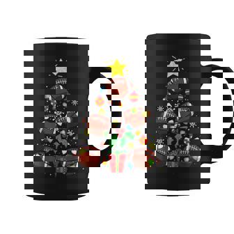 Rugby Christmas Tree Shirt Ornament Decor Tee Graphic Print Coffee Mug - Monsterry
