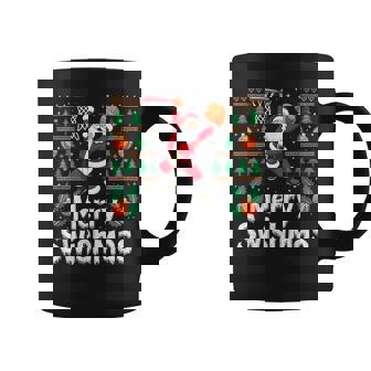 Santa Basketball Merry Christmas Xmas Basketball Players Coffee Mug | Seseable CA