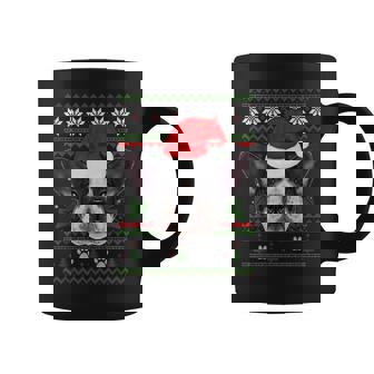 Santa French Bulldog Dog Holiday Ugly Christmas Xmas Graphic Print Coffee Mug - Monsterry