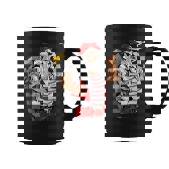 Santa Tattoo Retro Sunglasses Christmas Xmas Graphic Print Coffee Mug - Monsterry