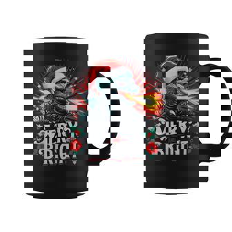 Santazilla Japanese Monster Kaiju Merry And Bright Christmas Coffee Mug - Thegiftio