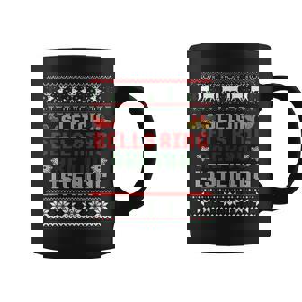 Sleigh Bells Ring Are You Listening Christmas Ugly Sweater Graphic Print Coffee Mug - Monsterry