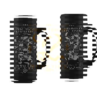 Snakes & Tarot Tattoo Aesthetic Thick Thighs Witch Vibes Tank Top Graphic Print Coffee Mug - Monsterry