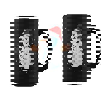 Snowman Doctor Hospital Coat Christmas Xmas Snow EMT Graphic Print Coffee Mug - Monsterry