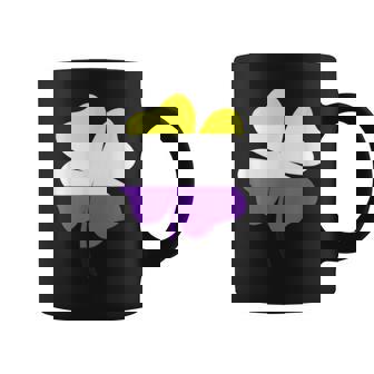 St Patrick's Day Shamrock Nonbinary Gender Queer Androgyny Graphic Print Coffee Mug - Monsterry