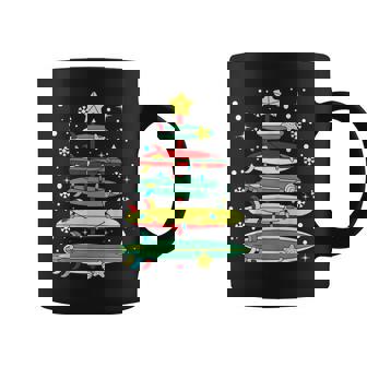 Surf Surfboard Xmas Lights Surfing Christmas Tree Coffee Mug - Thegiftio