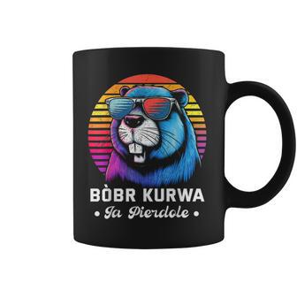 Synthwave Polish Bobr Meme Bober Kurwa Ja Pierdole Bòbr Tassen - Geschenkecke