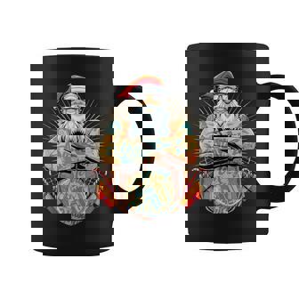 Tattoo Santa Biker Santa Claus Christmas Beer Belly Xmas Tank Top Graphic Print Coffee Mug - Monsterry