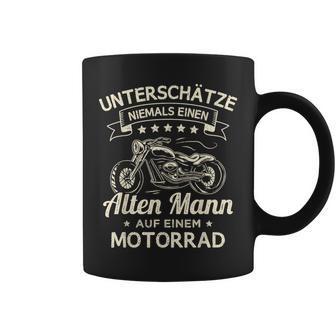 Unterschätze Niemals Einen Old Mann Auf Einem Motorrad Tassen - Geschenkecke