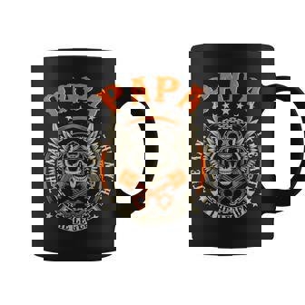 Vintage Biker Papa Motorcycles Biker For Fathers Day Mens Coffee Mug - Monsterry