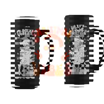 Vintage Santa Claus Christmas Vibes Pajamas Xmas Womens Coffee Mug | Mazezy